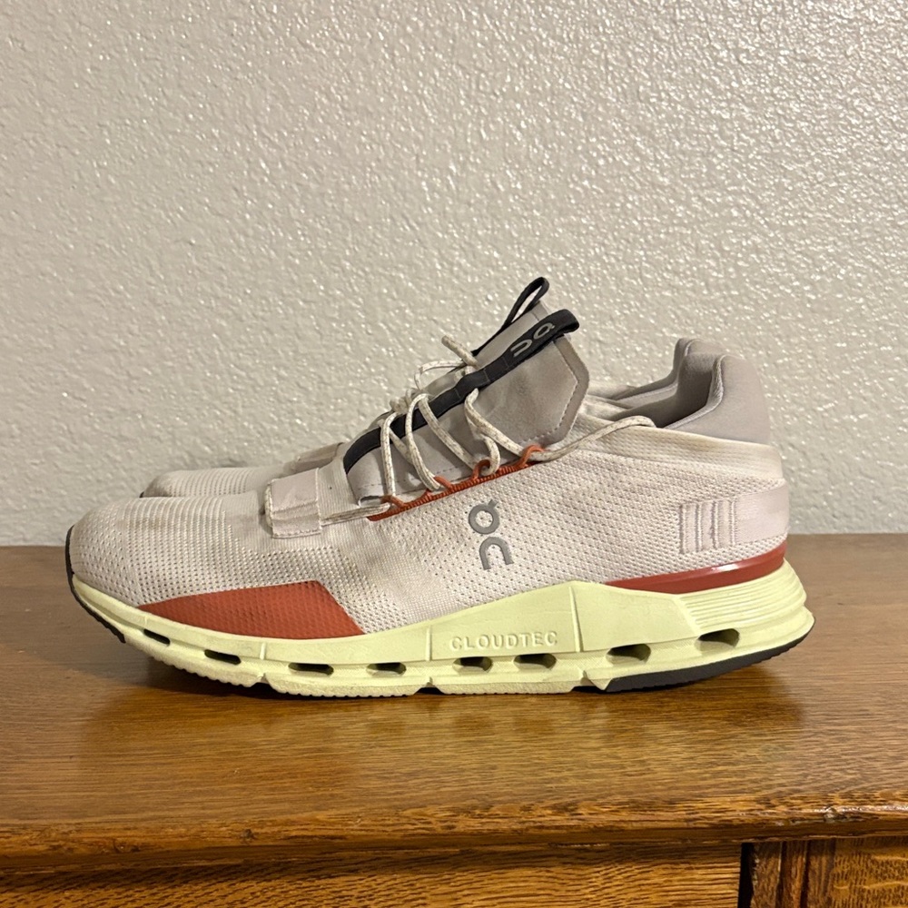 On Running Men's cloud zero Beige and Rust Sneakers